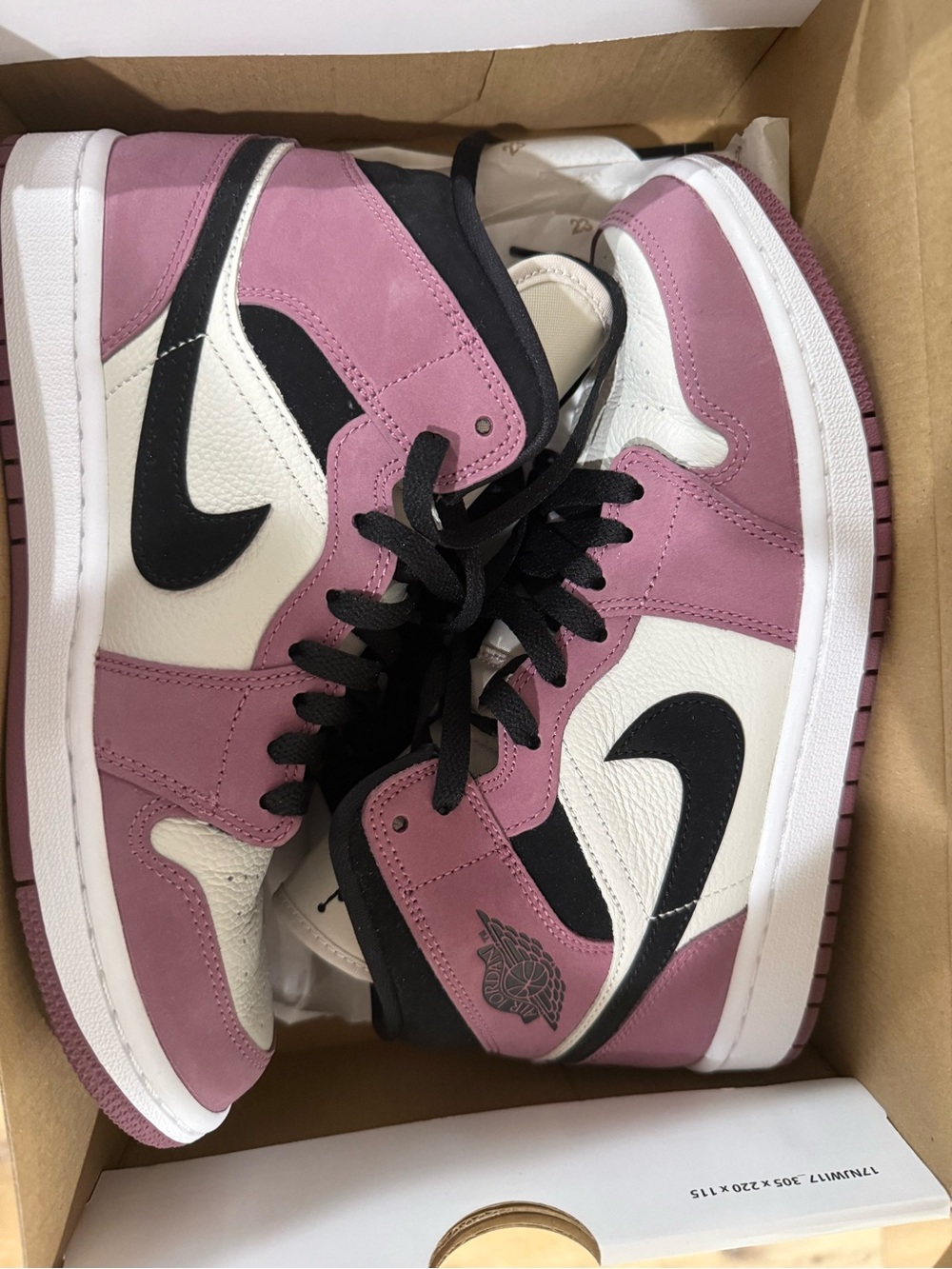 Nike Women’s Pink, Black and White High-Top Sneakers